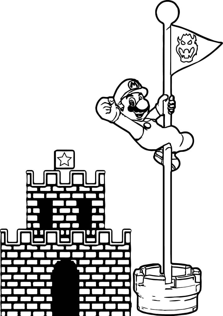 Desenho de Mario 5 para colorir