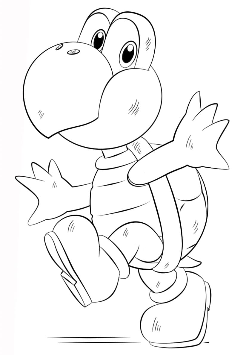 Desenho de Mario Bros Koopa Troopa para colorir