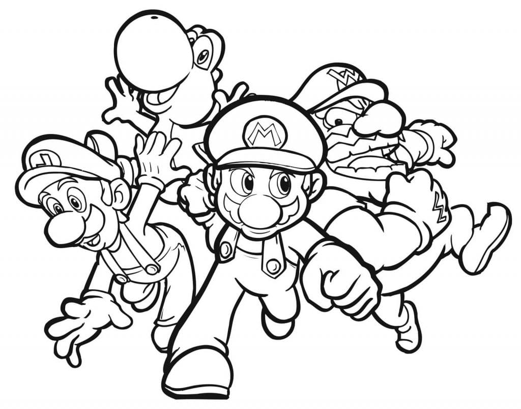 Desenho de Mario Bros para colorir