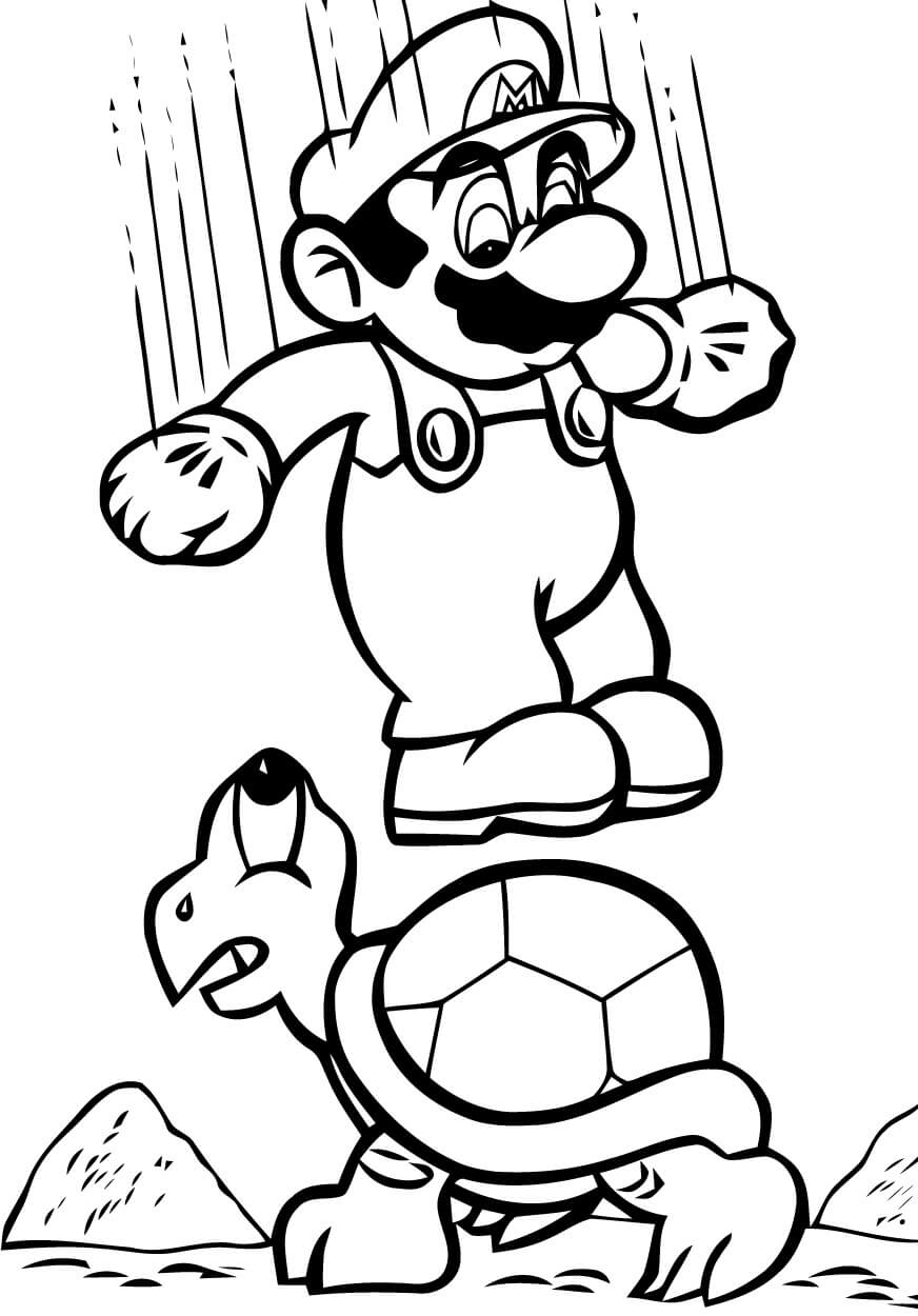 Desenho de Mario Incrível 1 para colorir