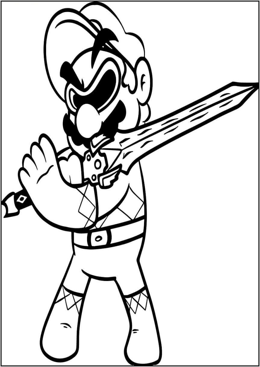 Desenho de Mario Incrível 3 para colorir