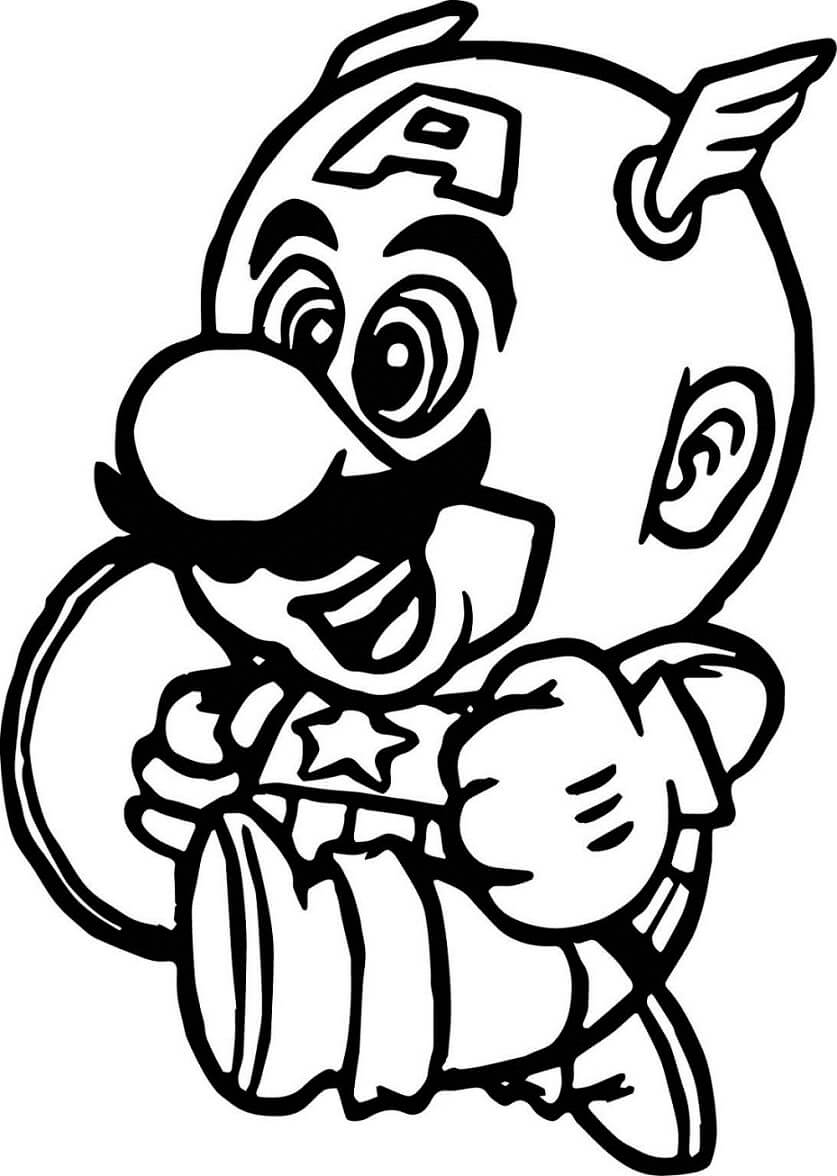 Desenho de Mario Incrível 5 para colorir