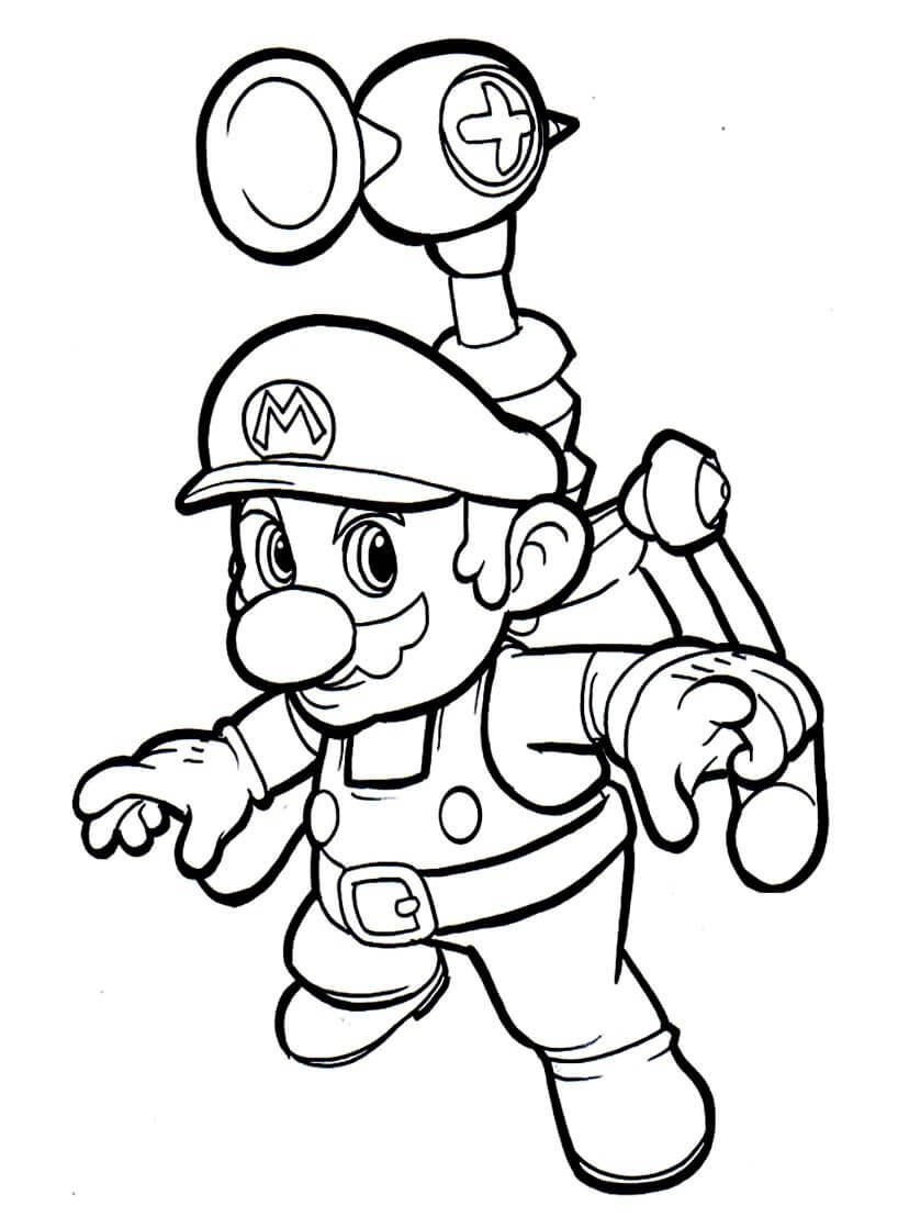 Desenho de Mario Incrível para colorir