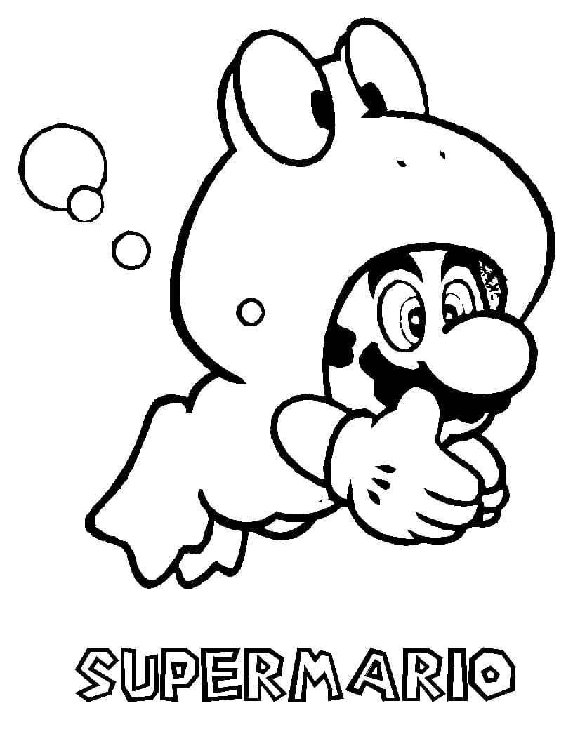 Desenho de Mario o Sapo para colorir