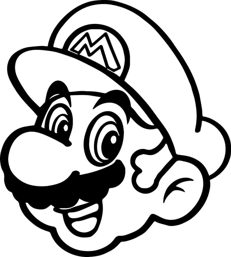 Desenho de Mario Sorrindo para colorir