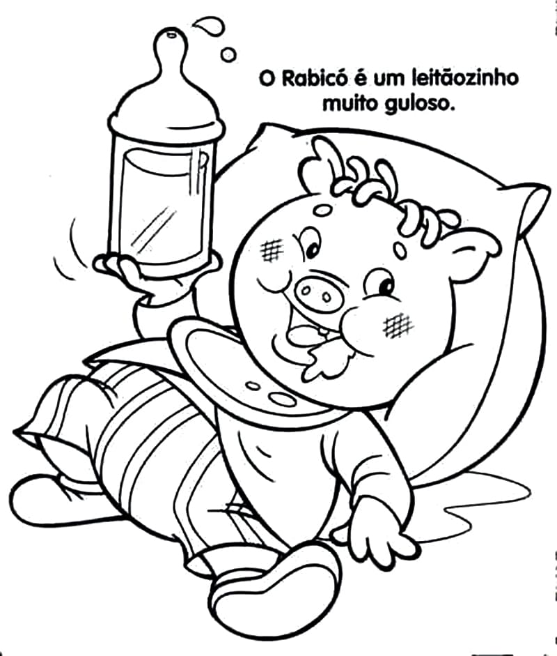 Desenho deMarquês de Rabicó 5 para colorir