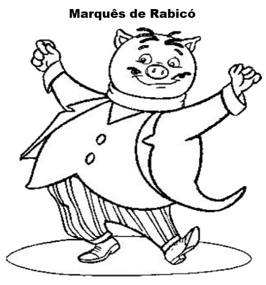 Desenhos de Rabicó para colorir