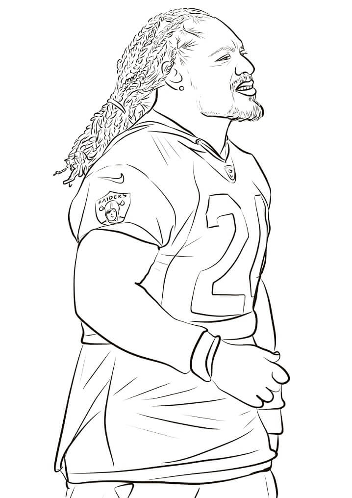 Desenho deMarshawn Lynch para colorir