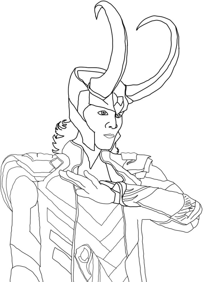 Desenho de Marvel Loki 2 para colorir