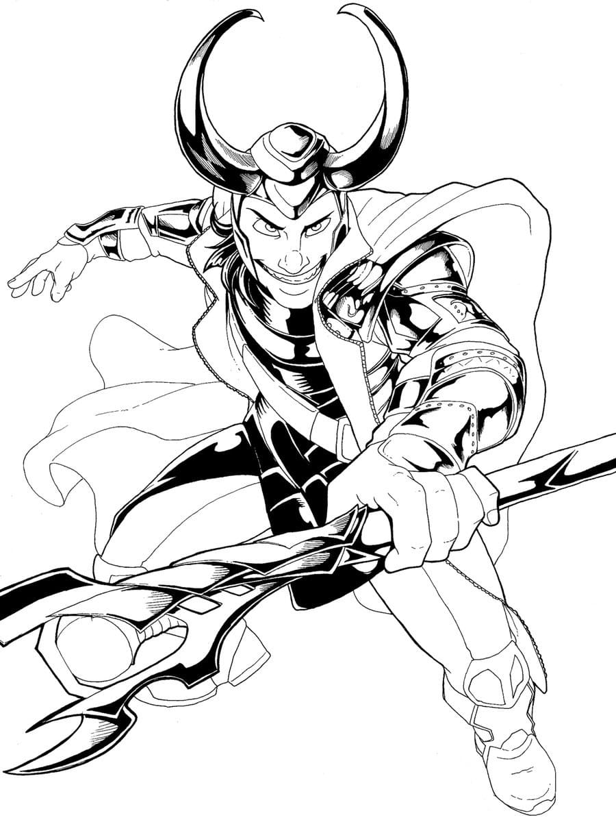 Desenho de Marvel Loki 3 para colorir