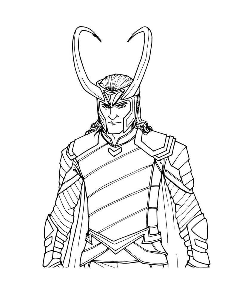 Desenhos de Loki para colorir