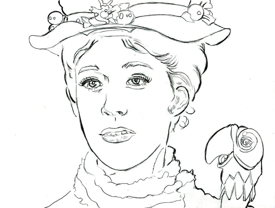 Desenho deMary Poppins 10 para colorir