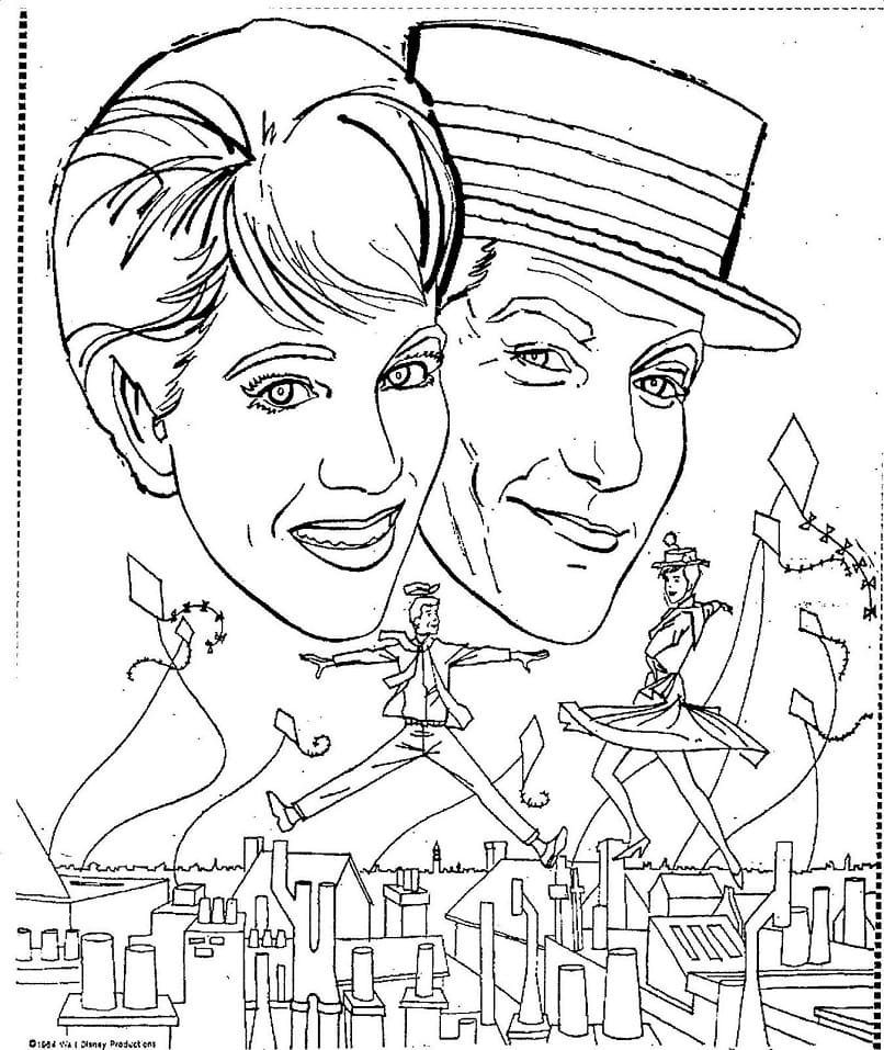 Desenho deMary Poppins 11 para colorir