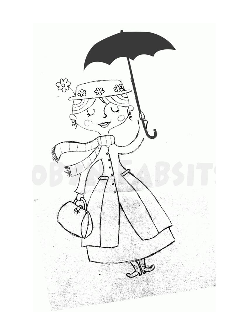 Desenho deMary Poppins 20 para colorir