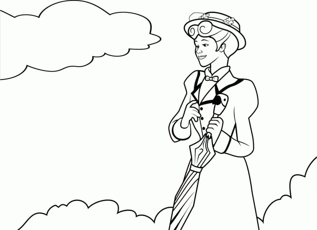 Desenho deMary Poppins 23 para colorir