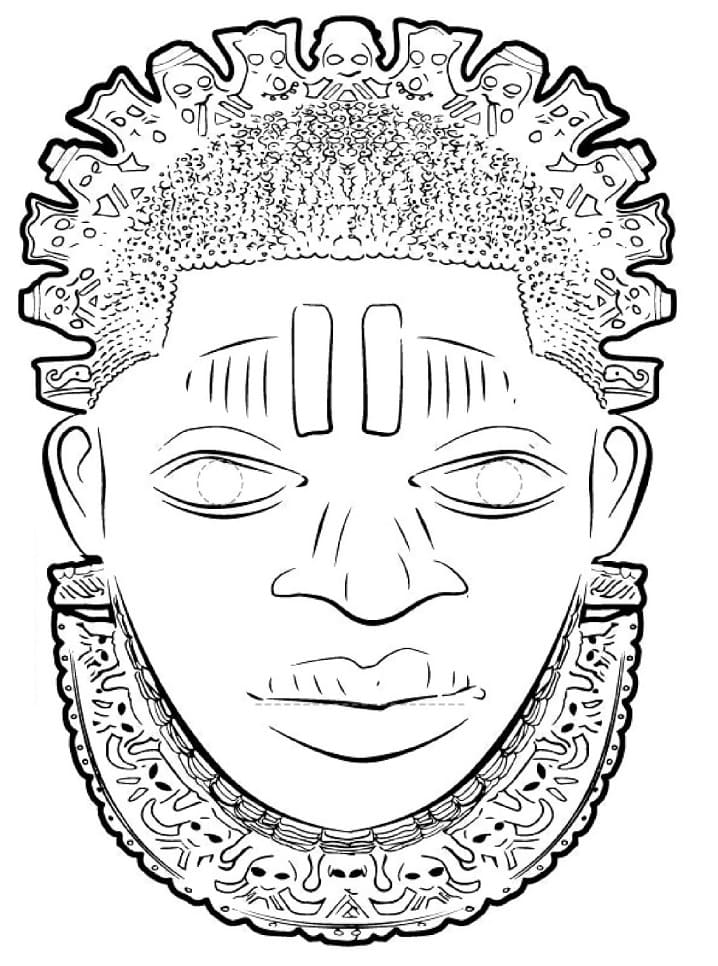 Desenho deMáscara Africana 23 para colorir