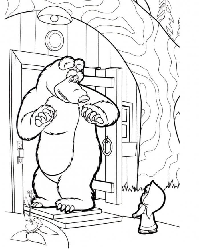 Desenho deMasha e o Urso 17 para colorir