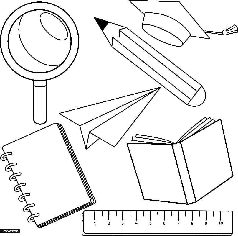 Desenho deMateriais Escolares 7 para colorir