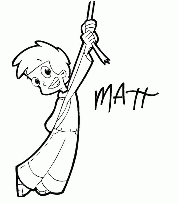 Desenho deMatt Cyberchase para colorir