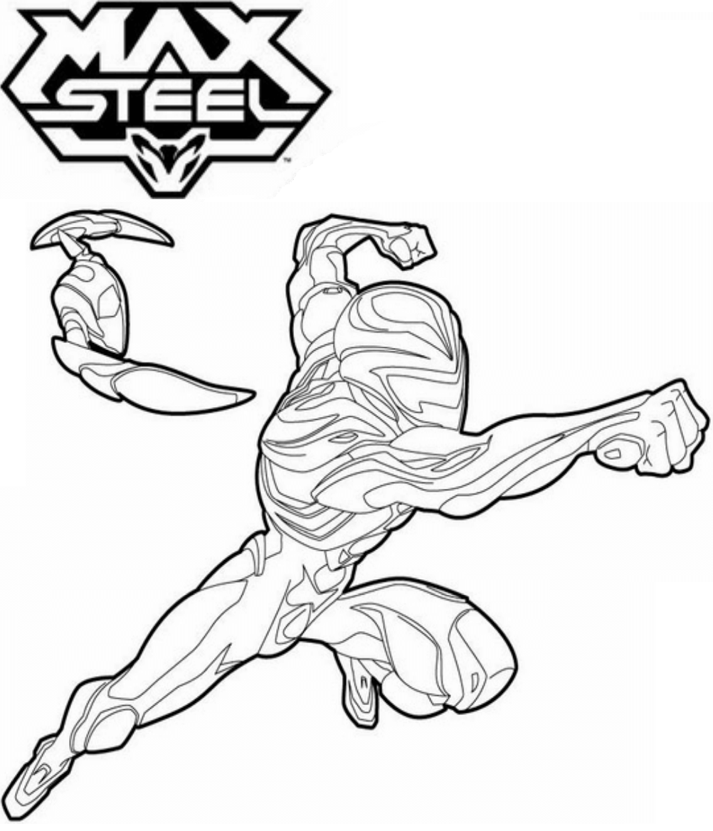 Desenho deMax Steel de Ação 1 para colorir