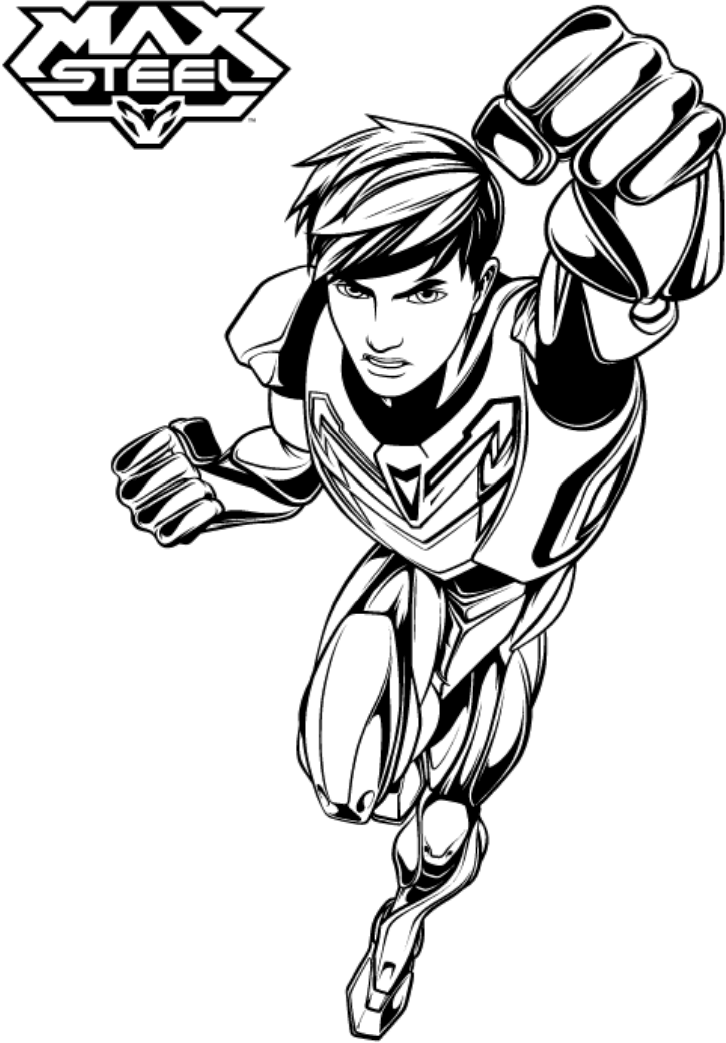 Desenho deMax Steel de Ação 4 para colorir