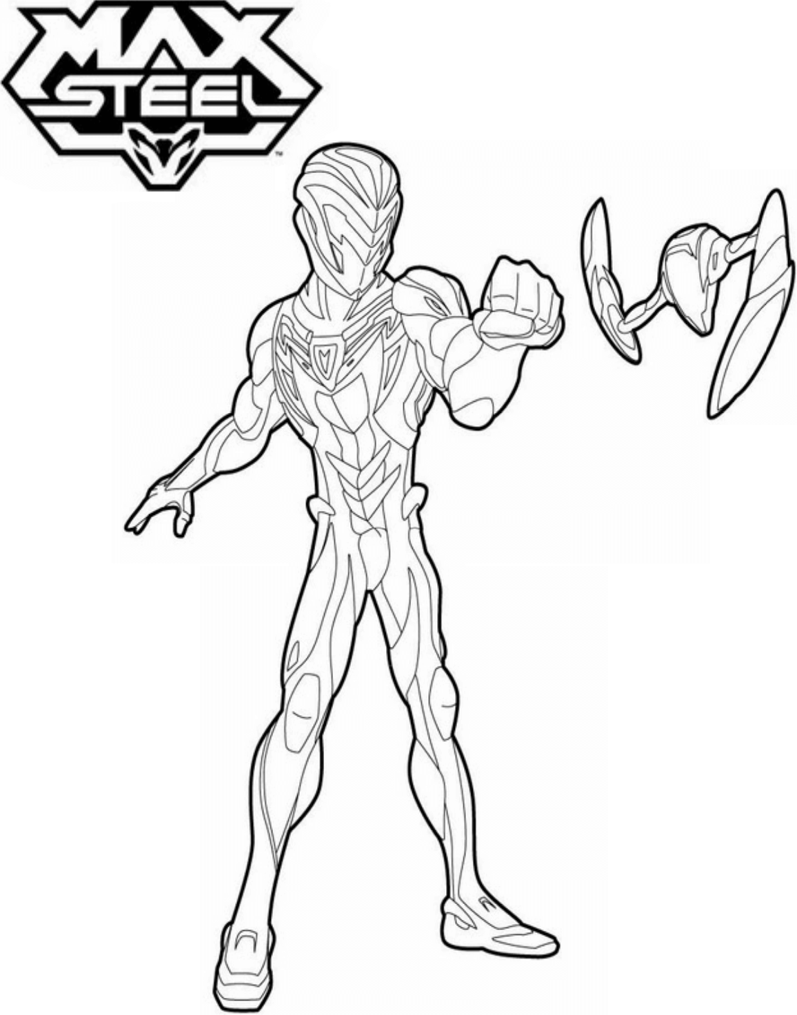 Desenho deMax Steel de Ação para colorir