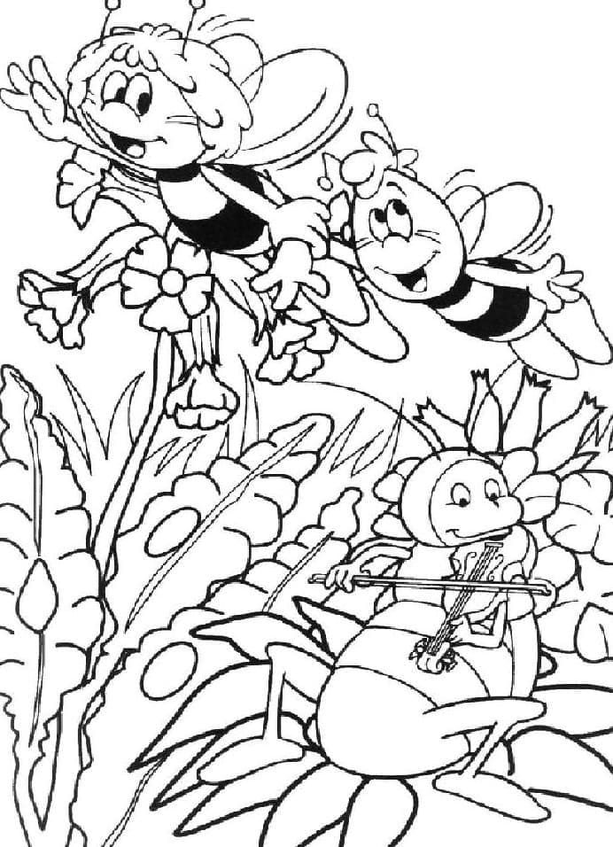 Desenho deMaya e Willy 10 para colorir