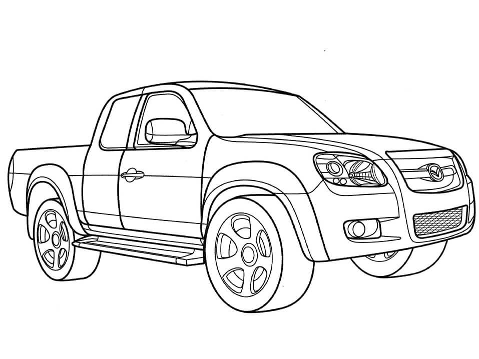 Desenho deMazda BT-50 Pickup para colorir