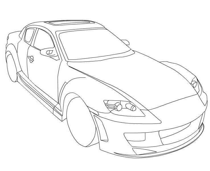 Desenho deMazda RX-8 para colorir