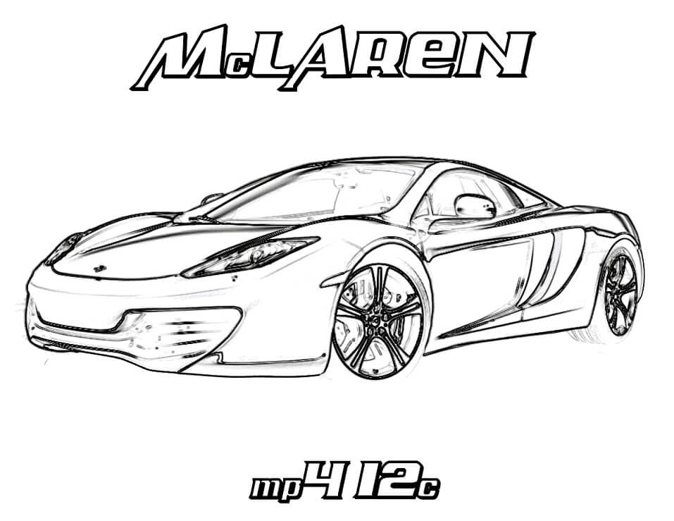 Desenho deMcLaren MP4 12C para colorir