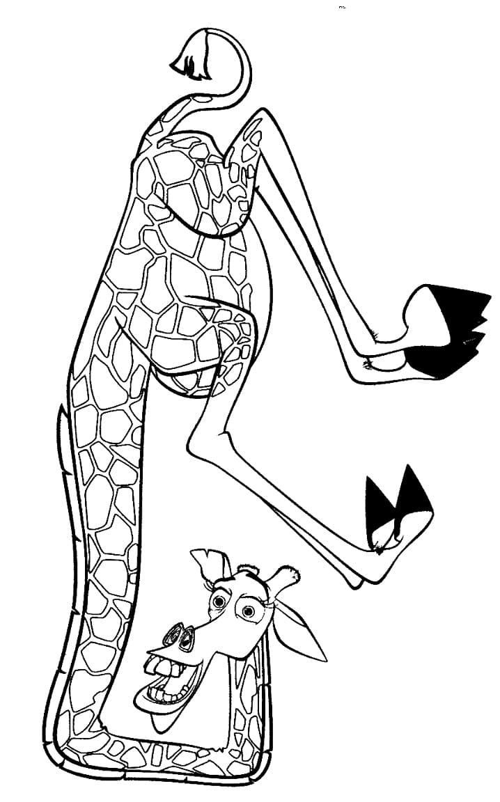 Desenho de Melman a Girafa 1 para colorir