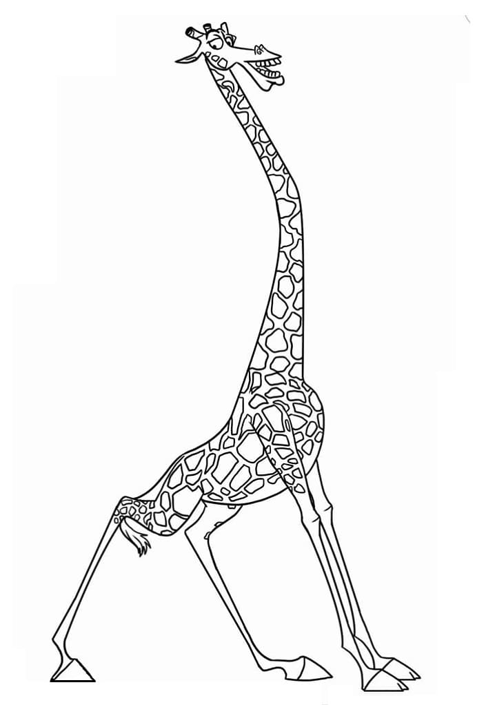 Desenho de Melman a Girafa 3 para colorir