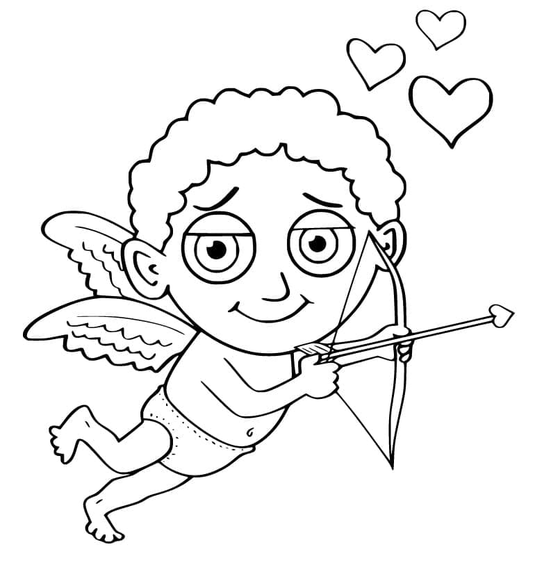 Desenho deMenino Cupido para colorir