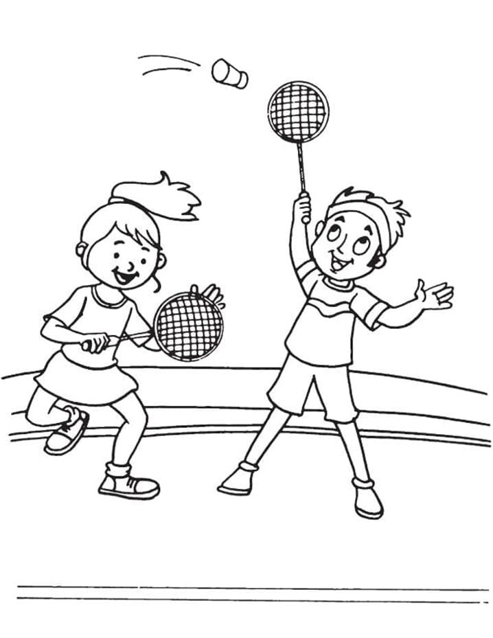 Desenhos de Badminton para colorir