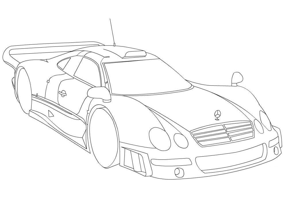 Desenho deMercedes-Benz CLK GTR Carro de Corrida para colorir