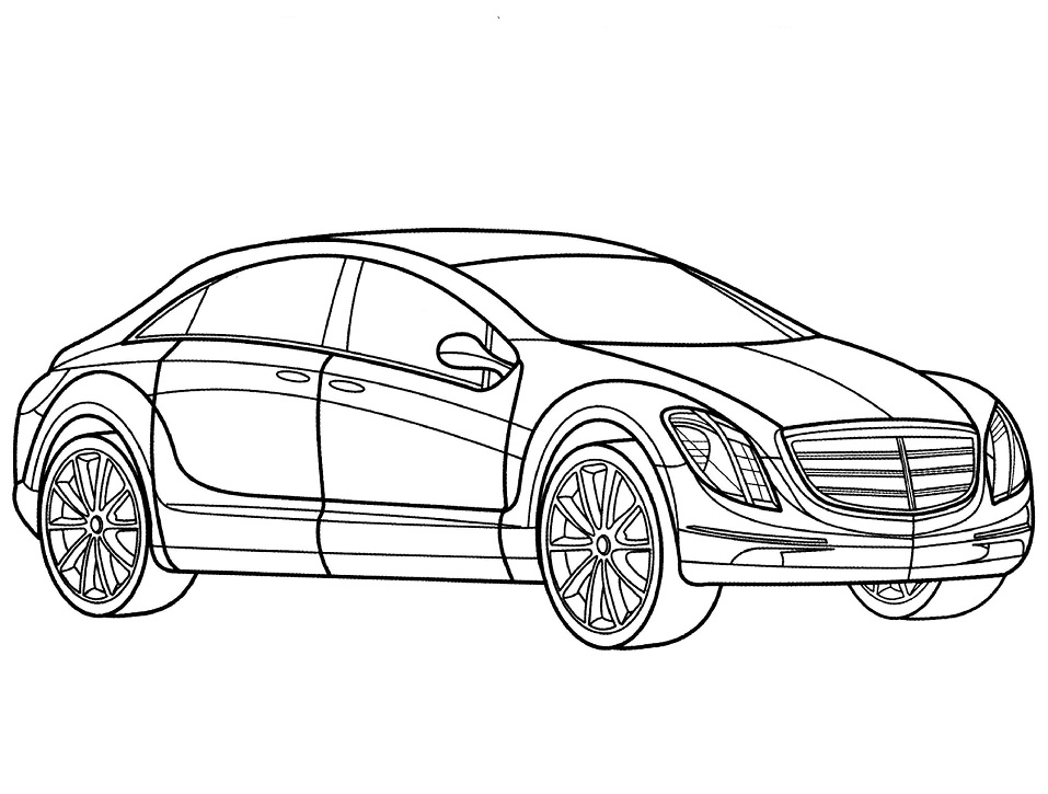 Desenho deMercedes E700 para colorir