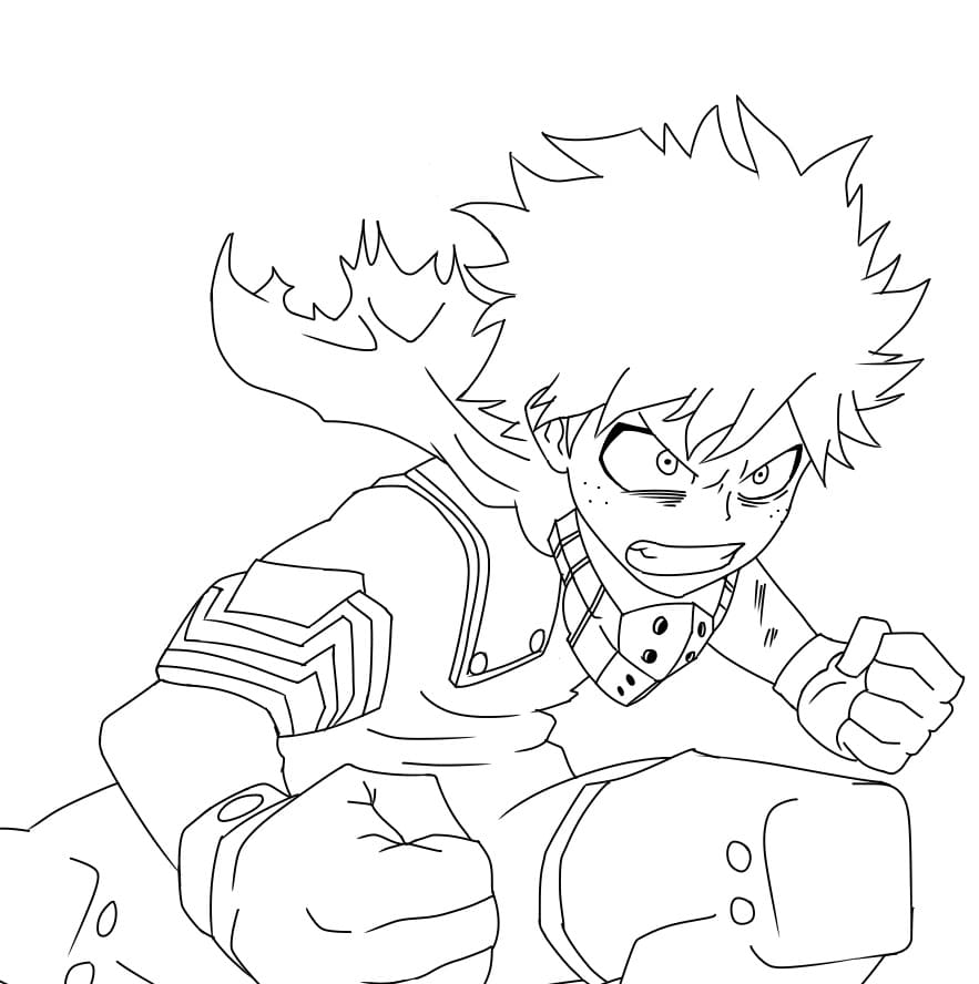 Desenho deMidoriya para colorir