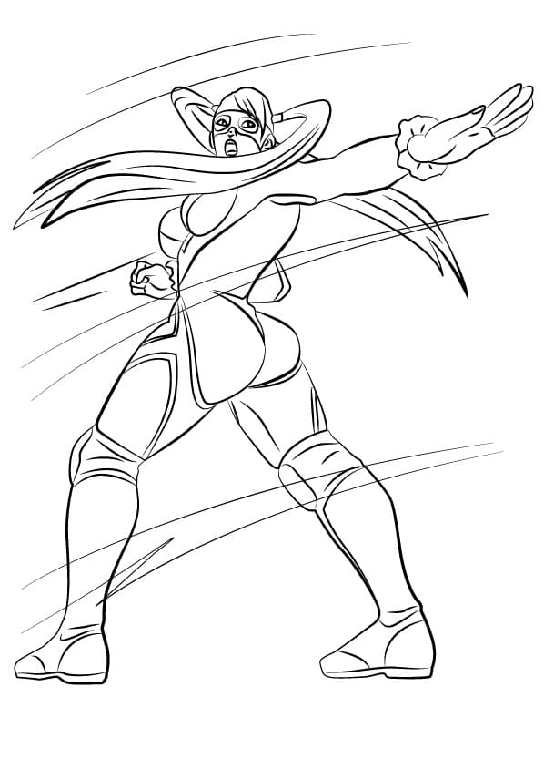 Desenho deMika Street Fighter para colorir