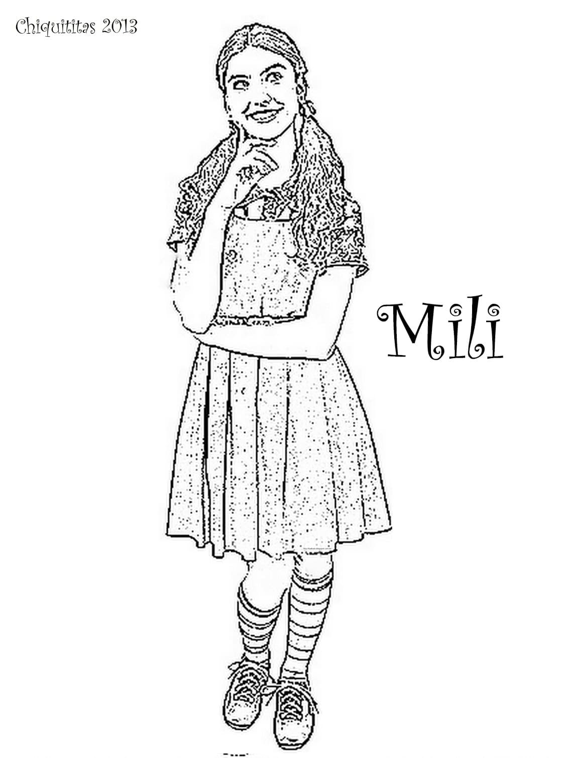 Desenho deMili Chiquititas para colorir