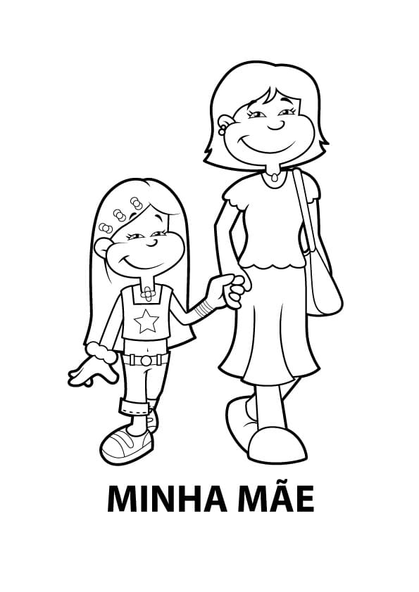 Desenho deMinha Mãe para colorir