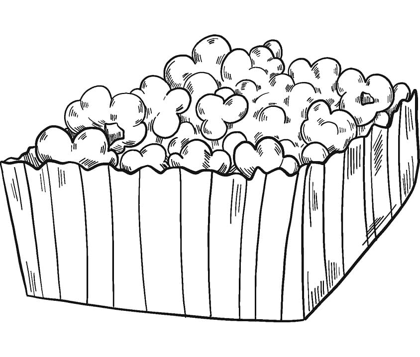 Desenho deMini Caixa de Pipoca para colorir