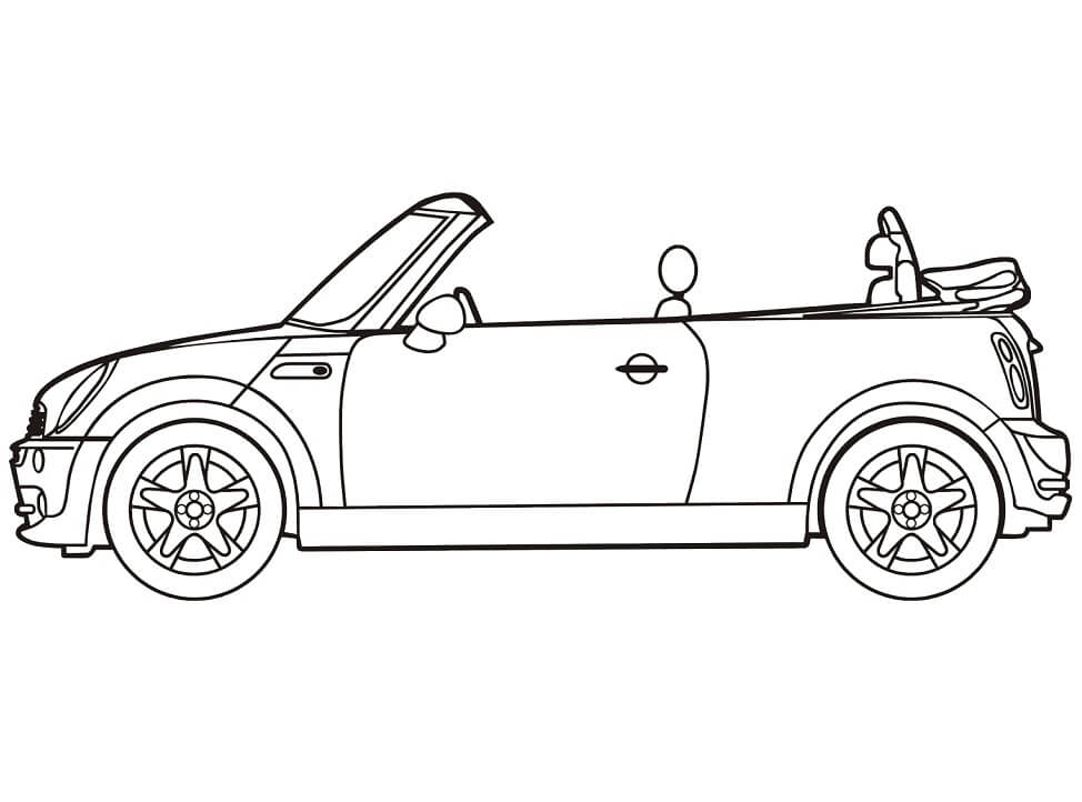 Desenho deMini Cooper Convertible para colorir