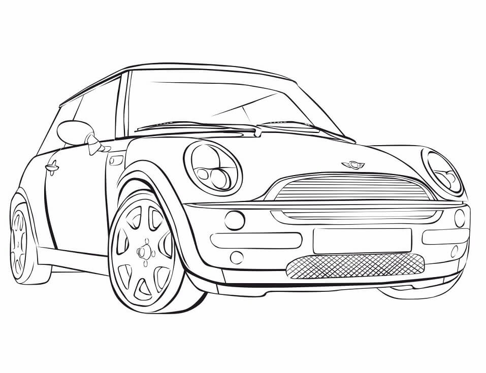 Desenho deMini Cooper 2 para colorir