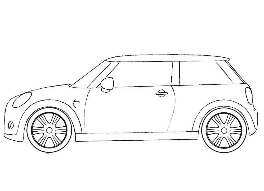 Desenho deMini Cooper 4 para colorir