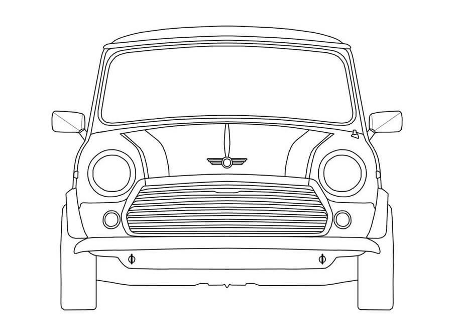 Desenho deMini Cooper 5 para colorir