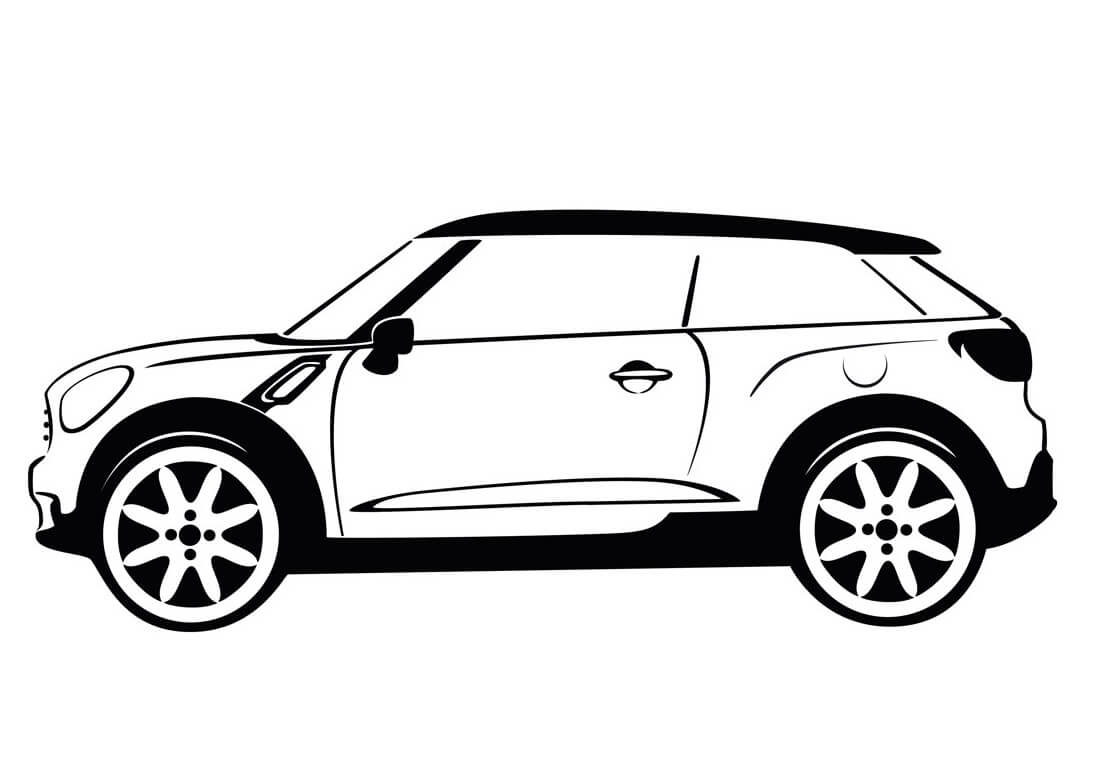 Desenho deMini Cooper 6 para colorir