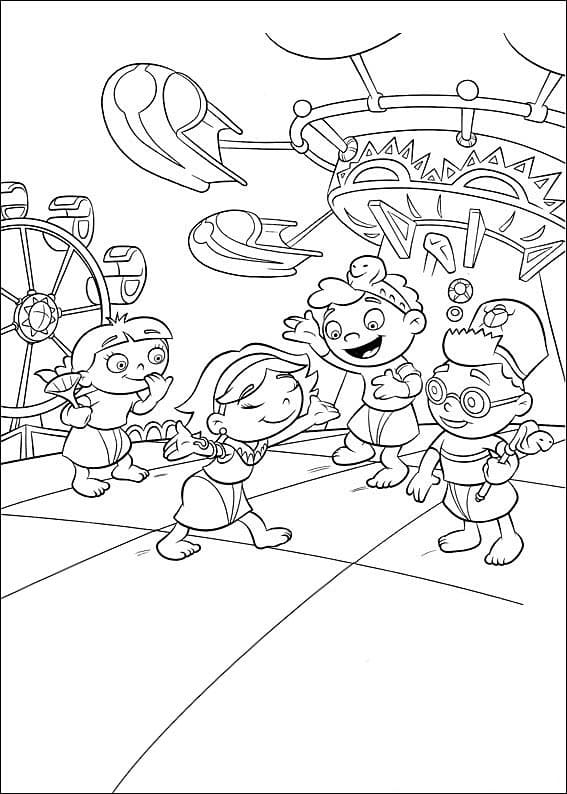 Desenhos de Mini Einsteins para colorir