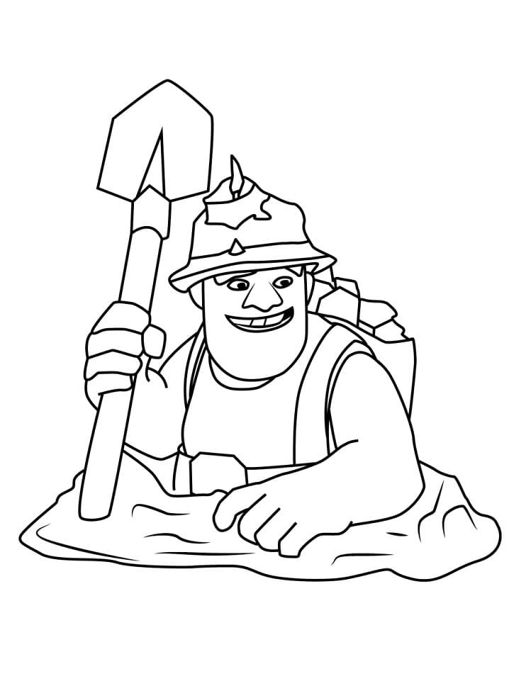 Desenho deMinner Clash of Clans para colorir