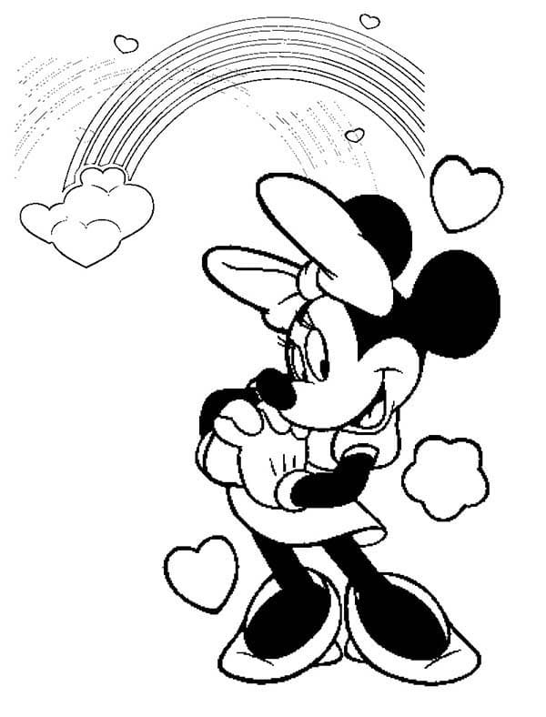 Desenho de Minnie Adorável para colorir