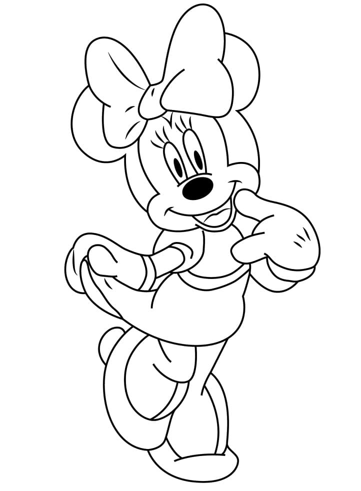 Desenho de Minnie de Disney para colorir